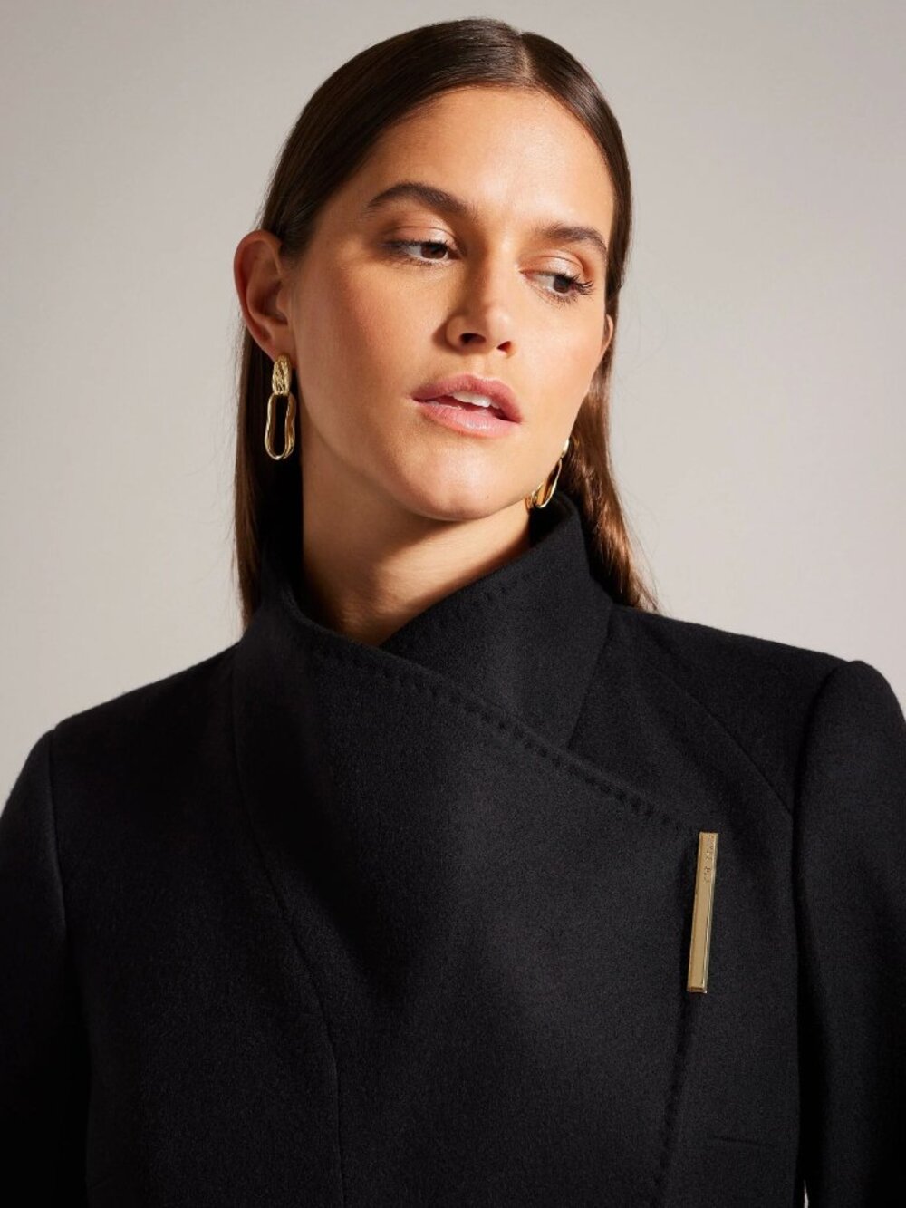 Ted Baker London Rosess Wool & Cashmere Blend Wrap Coat - Picture 4 of 7